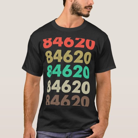 Das besagt 84620 Retro Zip-Code Zipcode 84620 T-Shirt (Vorderseite)