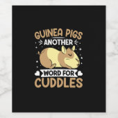 das besagt, dass Guinea Schweine ein anderes Wort Weinetikett (Einzelnes Label)