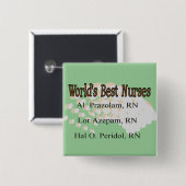 "Das Best-Krankenschwestern der Welt" Button (Vorne & Hinten)