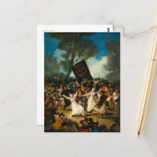 Das Bestattungsverfahren der Sardine von Francisco Postkarte