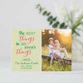 Das Beste - 3x5-Urlaubskarte Einladung (Stehend Vorderseite)