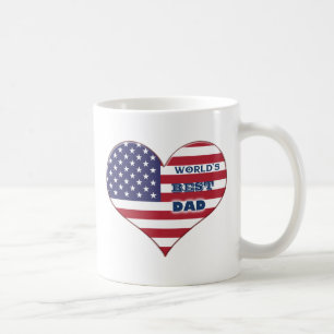 Das beste amerikanische Flaggenherz der Welt für V Kaffeetasse