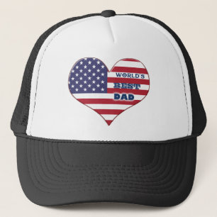 Das beste amerikanische Flaggenherz der Welt für V Truckerkappe