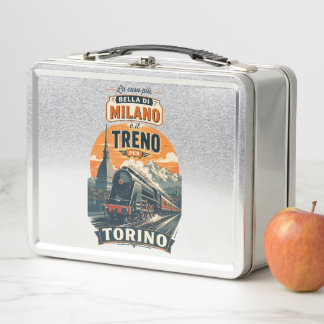 Das Beste an Mailand ist der Zug nach Turin Metall Brotdose