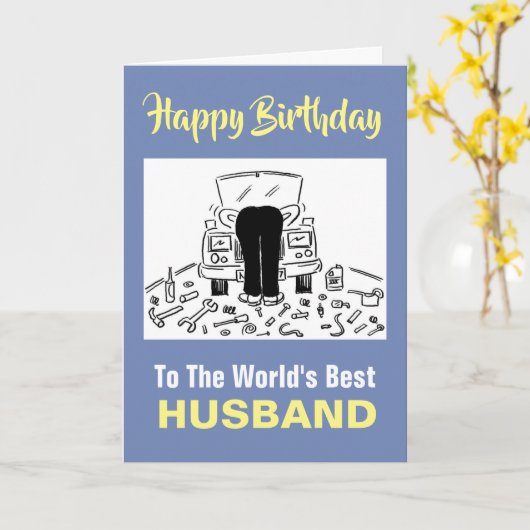 Das beste Auto der Welt Karte (Gelbe Blume)