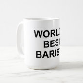 Das beste Barista der Welt Kaffeetasse (Vorderseite Links)