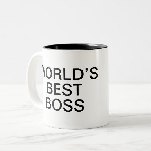 Das beste Boss-Büro der Welt Zweifarbige Tasse (Vorderseite Links)