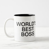 Das beste Boss-Büro der Welt Zweifarbige Tasse (Links)