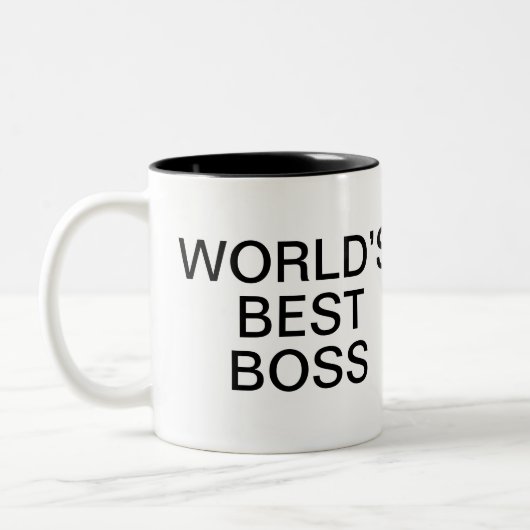Das beste Boss-Büro der Welt Zweifarbige Tasse (Links)