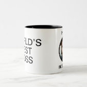 Das beste Boss-Büro der Welt Zweifarbige Tasse (Mittel)
