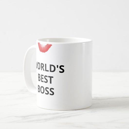 Das beste Boss Lipstick-Geschenk der Welt für sie Kaffeetasse (Vorderseite Links)
