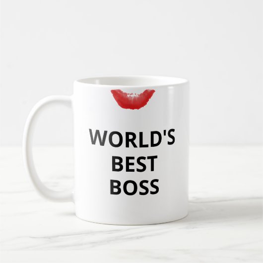 Das beste Boss Lipstick-Geschenk der Welt für sie Kaffeetasse (Links)