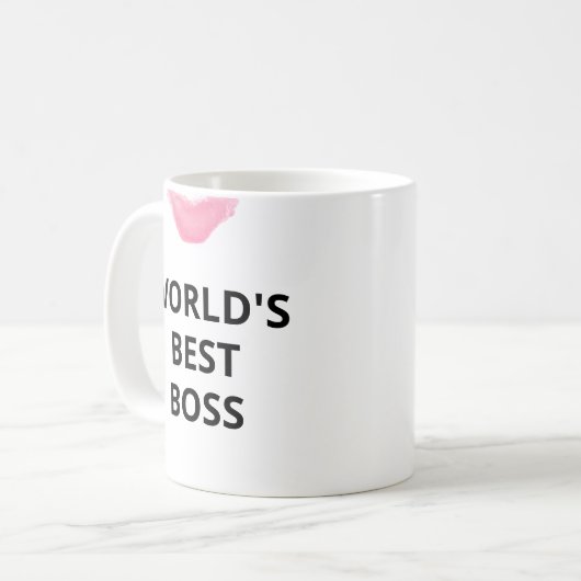 Das beste Boss Lipstick-Geschenk der Welt für sie Kaffeetasse (Vorderseite Links)
