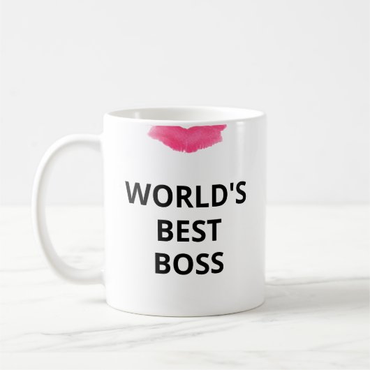 Das beste Boss Lipstick-Geschenk der Welt für sie Kaffeetasse (Links)