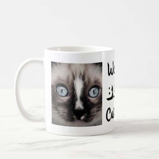 Das beste Cat Mama Foto der Welt Kaffeetasse (Links)