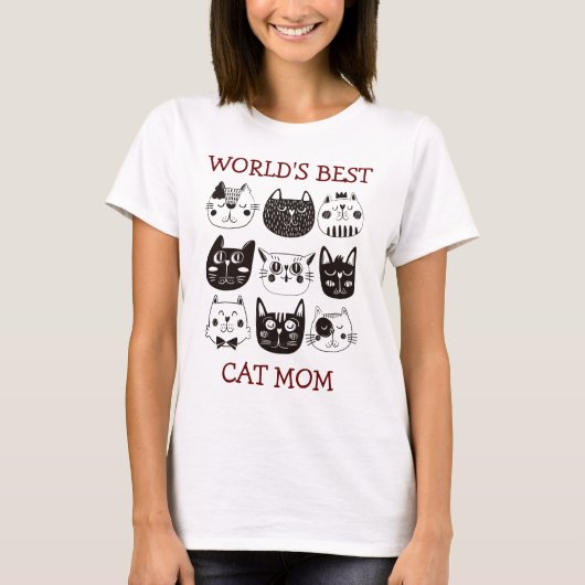 Das beste Cat Mama Shirt der Welt (Vorderseite)