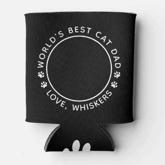 Das beste Cat Vater Fun Personalisiert Pet Foto de Dosenkühler (Vorderseite)