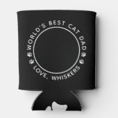 Das beste Cat Vater Fun Personalisiert Pet Foto de Dosenkühler (Rückseite)