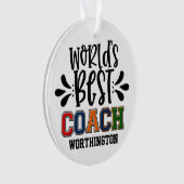 Das beste COACH-Ornament der Welt Ornament (Vorderseite)