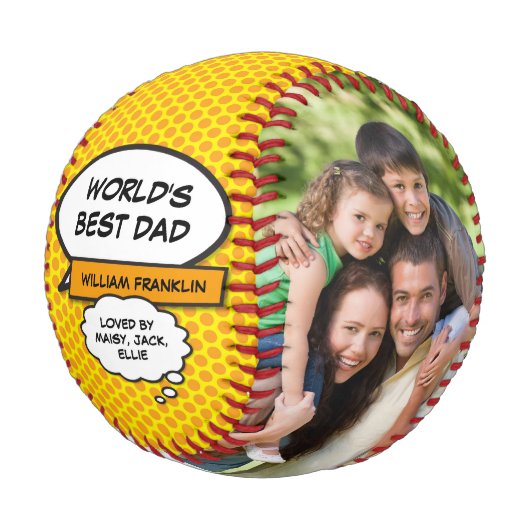 Das beste Coole Comic-Foto der Welt für Vater Baseball (Schrägansicht)