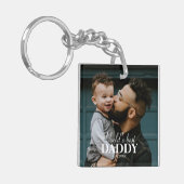 Das beste Daddy Custom Foto der Welt - einzigartig Schlüsselanhänger (Vorderseite links)