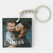 Das beste Daddy Custom Foto der Welt - einzigartig Schlüsselanhänger (Rückseite)
