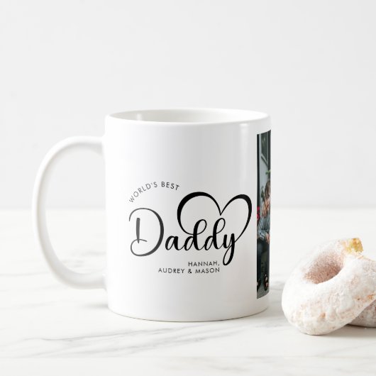 Das beste Daddy-Foto der modernen Welt Kaffeetasse (Mit Donut)