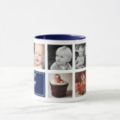 Das beste Daddy-Foto der Navy Blue Collage Tasse (Zentrum)