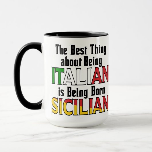 Das Beste daran, Italienisch zu sein Tasse (Links)