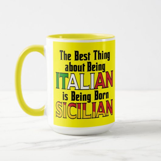 Das Beste daran, Italienisch zu sein Tasse (Links)