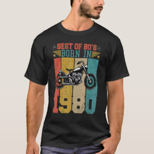 Das Beste der 80er Geboren 1980 Vintage-Motorrad B T-Shirt