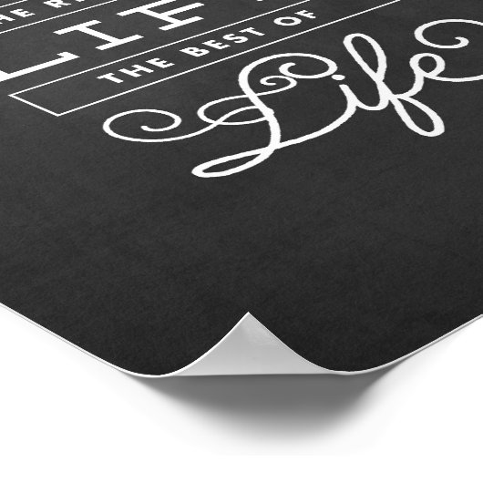 Das Beste des Lebens | Art Print Poster (Ecke)