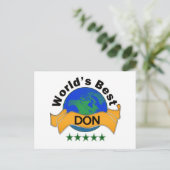 Das beste DON der Welt Postkarte (Stehend Vorderseite)