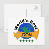 Das beste DON der Welt Postkarte (Vorne/Hinten)