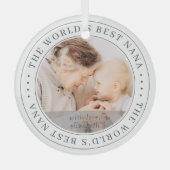 Das beste einfache Foto der Nana-Klassik Ornament Aus Glas (Vorderseite)