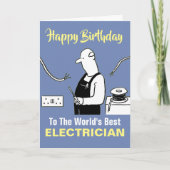 Das beste elektrische Glück des Wortes zum Geburts Karte (Vorderseite)