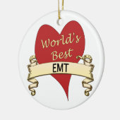 Das beste EMT der Welt Keramikornament (Links)