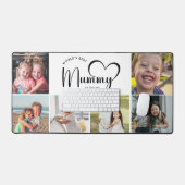 Das beste Foto Collage Throw für Mama der Welt Schreibtischunterlage (Tastatur & Maus)