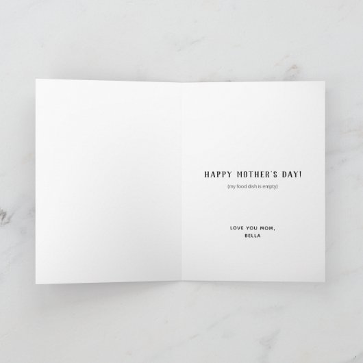 Das beste Foto der Welt für die Mama Gold zum Mutt Karte (Innenseite)