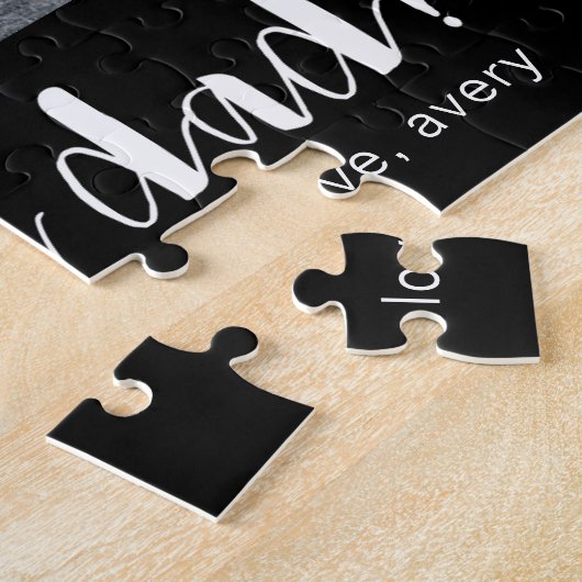 Das beste Foto der Welt für Väter und Name Schwarz Puzzle (Seite)