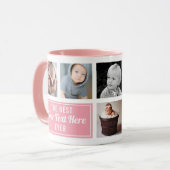 Das beste Foto für Ihren Text hier je rosa. Tasse (Vorderseite Links)