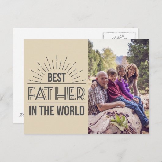 Das beste Foto für Vater Postkarte (Vorne/Hinten)