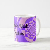 Das beste Fraktal Design für Lehrer der Welt Kaffeetasse (VorderseiteRechts)