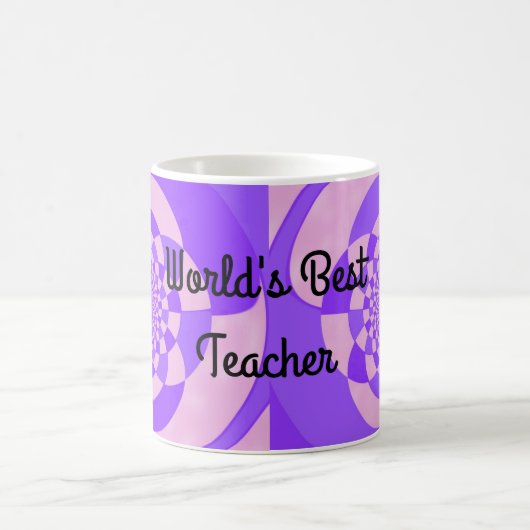 Das beste Fraktal Design für Lehrer der Welt Kaffeetasse (Mittel)