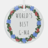 Das beste G-Ma-Weihnachtsgeschenk der Welt Ornament Aus Glas (Vorderseite)