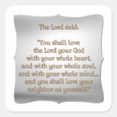 Das Beste Gebot Quadratischer Aufkleber (Vorderseite)