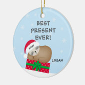 Das beste Geschenk aller Zeiten Baby's First Chris Keramik Ornament (Links)