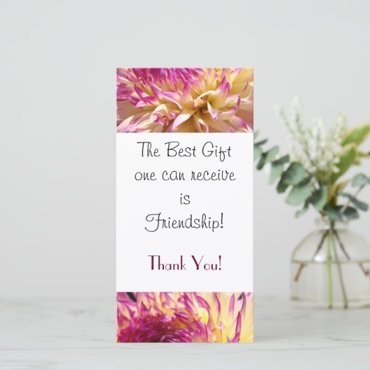 Das beste Geschenk, das man bekommen kann, ist Fre Dankeskarte (Stehend Vorderseite)