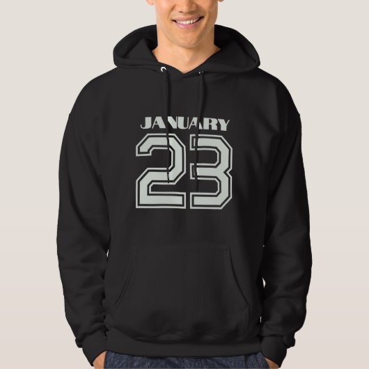 Das beste Geschenk für den 23. Januar Hoodie (Vorderseite)