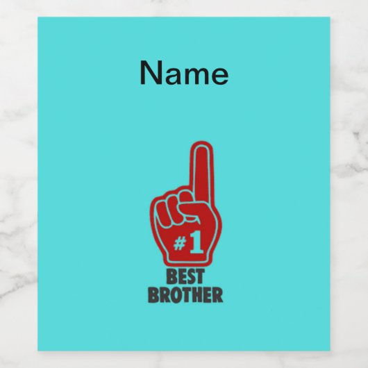 Das beste Geschenk für den Bruder der angepassten  Weinetikett (Einzelnes Label)
